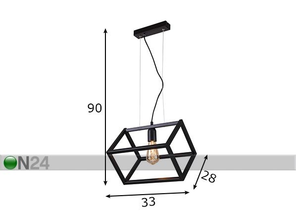 Laelamp Cube mõõdud