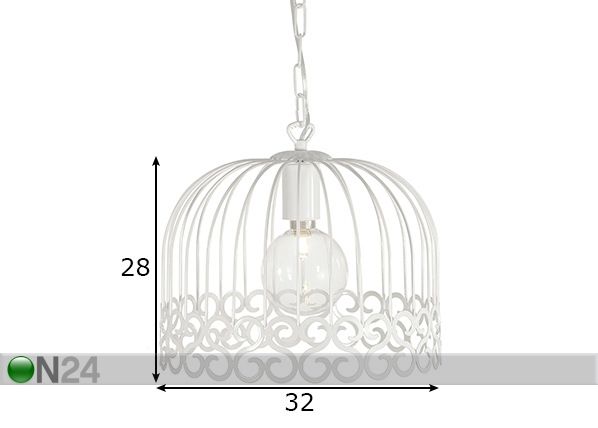 Laelamp Curly mõõdud