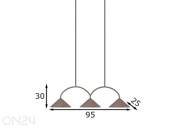 Laelamp Curve 3 mõõdud