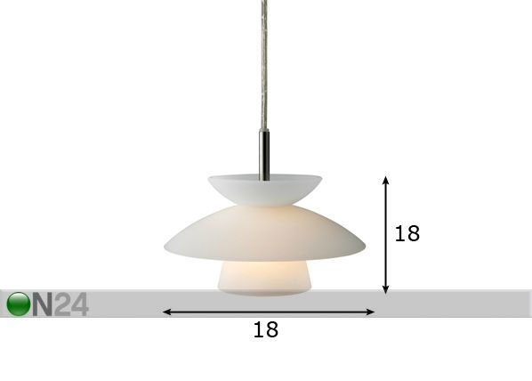 Laelamp Dallas Ø 18 cm mõõdud