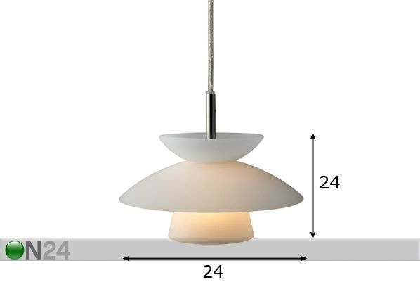 Laelamp Dallas Midi Ø 24 cm mõõdud