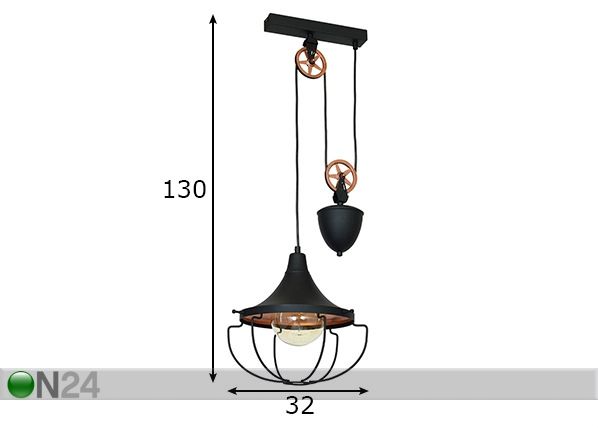 Laelamp Danton II mõõdud