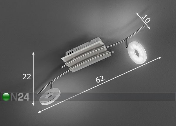 Laelamp Dent LED mõõdud