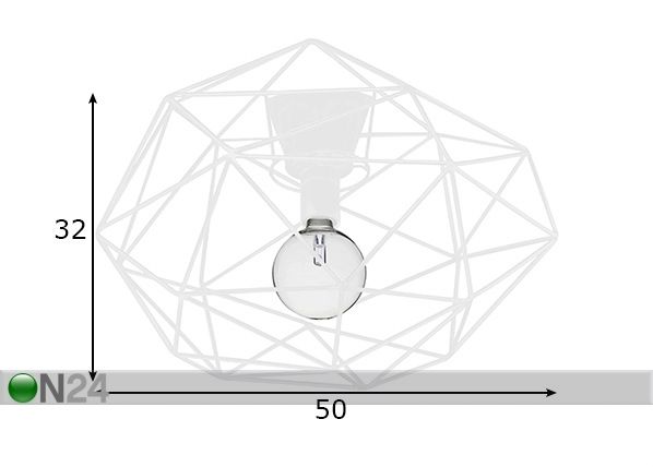 Laelamp Diamond mõõdud