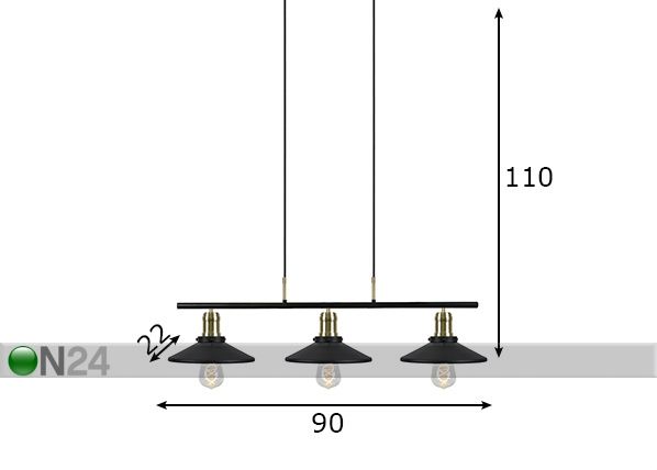 Laelamp Disc mõõdud