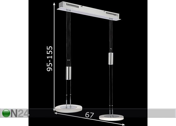 Laelamp Diskus LED mõõdud