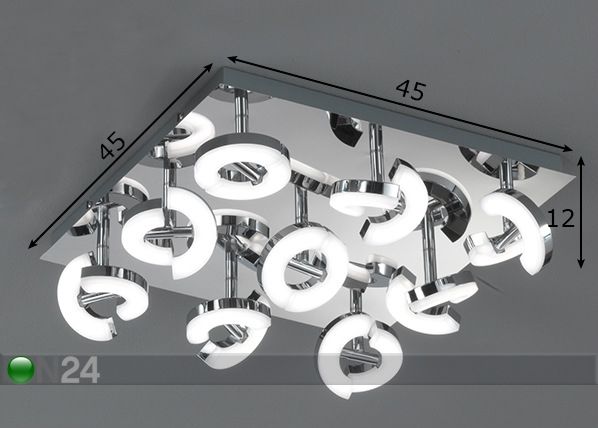 Laelamp Donut LED mõõdud
