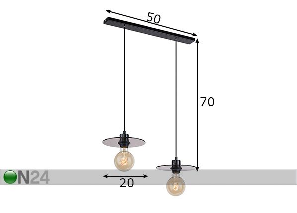 Laelamp Dysk mõõdud