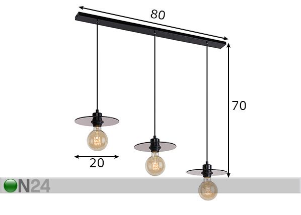 Laelamp Dysk mõõdud