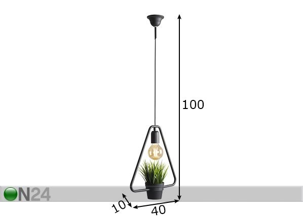 Laelamp Eko Green mõõdud