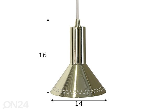 Laelamp Elle, messing mõõdud