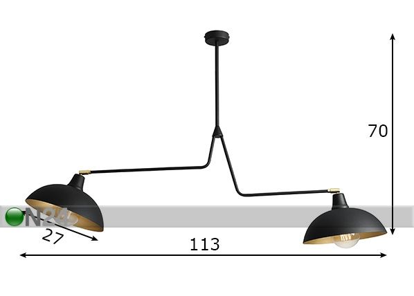Laelamp Espace mõõdud