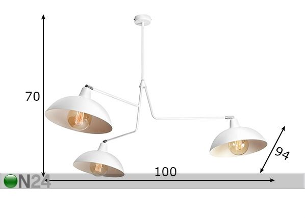 Laelamp Espace mõõdud