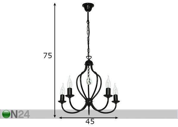 Laelamp Etna mõõdud