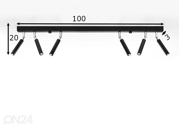 Laelamp Eyetech 6, must mõõdud