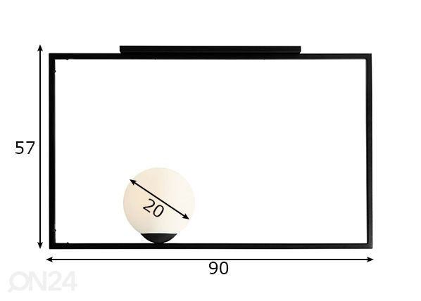 Laelamp Frame mõõdud