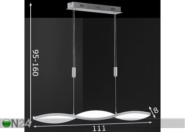 Laelamp Freya LED mõõdud