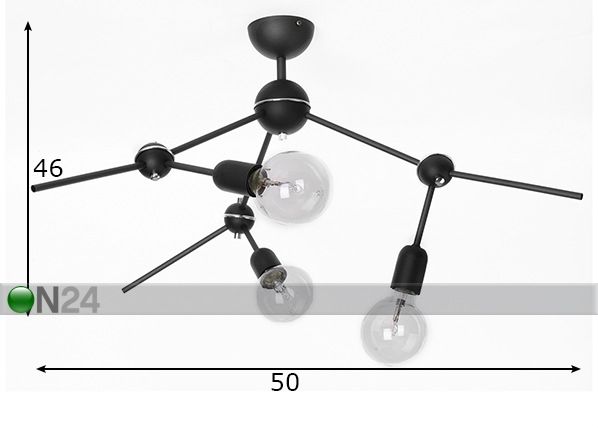 Laelamp Furia mõõdud