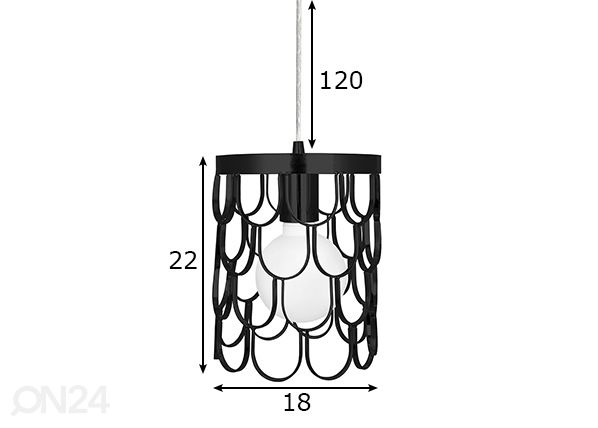 Laelamp Gatsby mõõdud