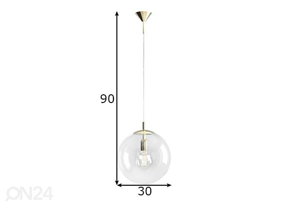 Laelamp Globus, kuld mõõdud