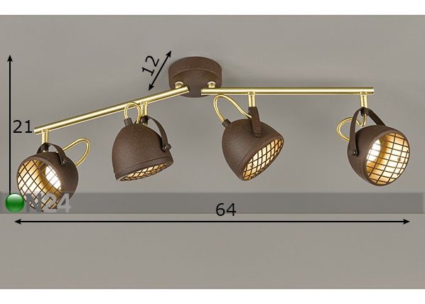 Laelamp Grill LED mõõdud