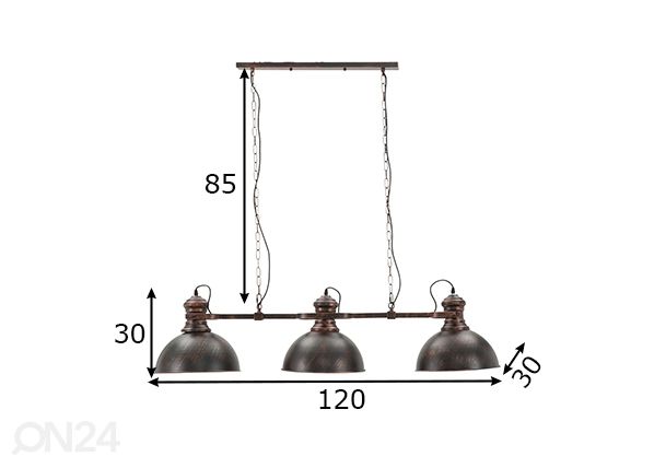 Laelamp Industrial mõõdud