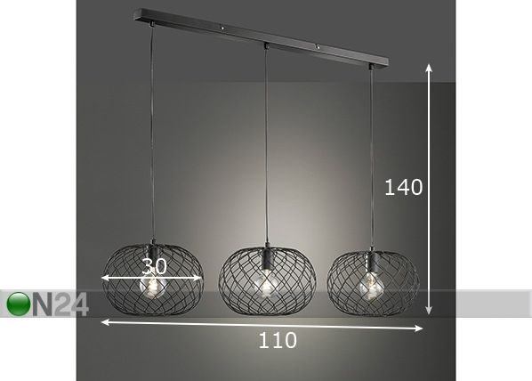 Laelamp Justin mõõdud