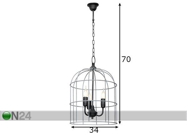 Laelamp Kolibri mõõdud