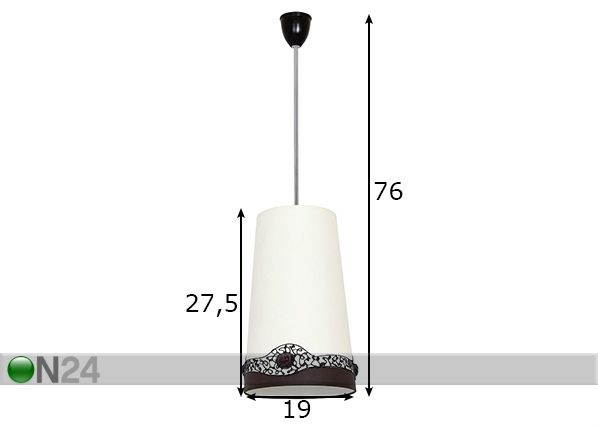 Laelamp Koral mõõdud