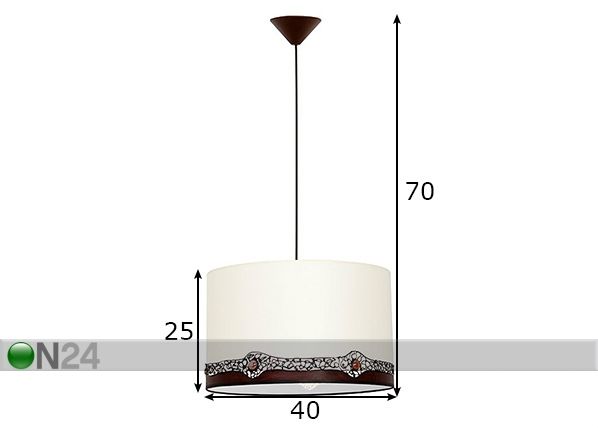 Laelamp Koral mõõdud