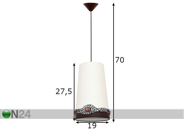 Laelamp Koral mõõdud
