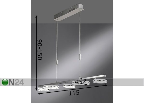 Laelamp Kreis LED mõõdud