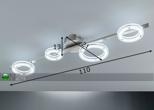 Laelamp Kreis LED mõõdud