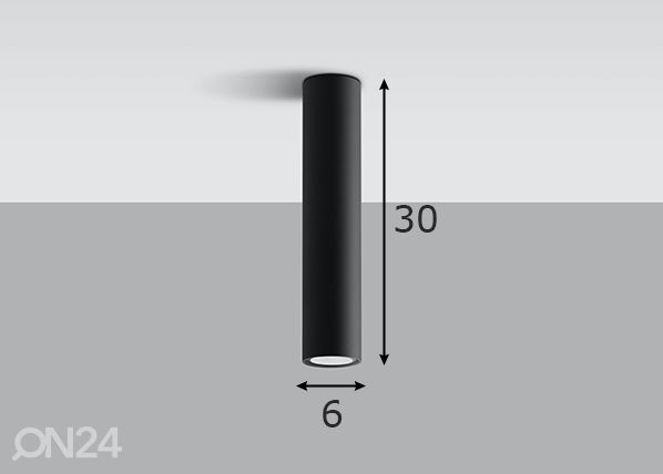 Laelamp Lagos 30 cm, must mõõdud