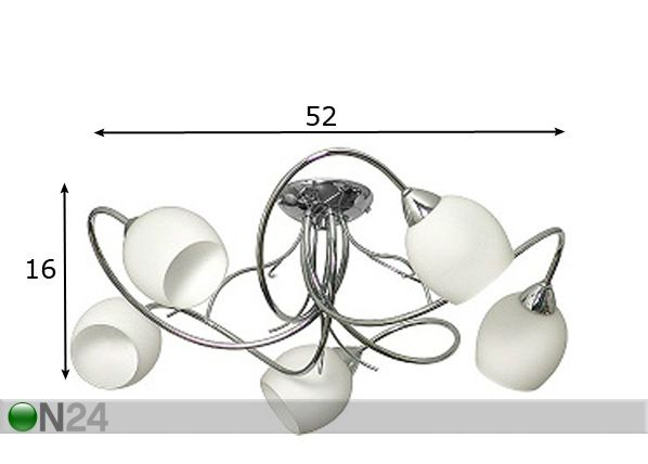 Laelamp Laura Silver mõõdud