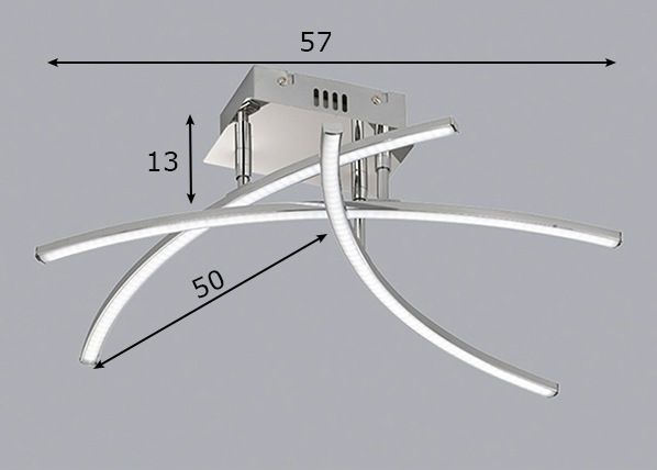Laelamp LED Cross mõõdud