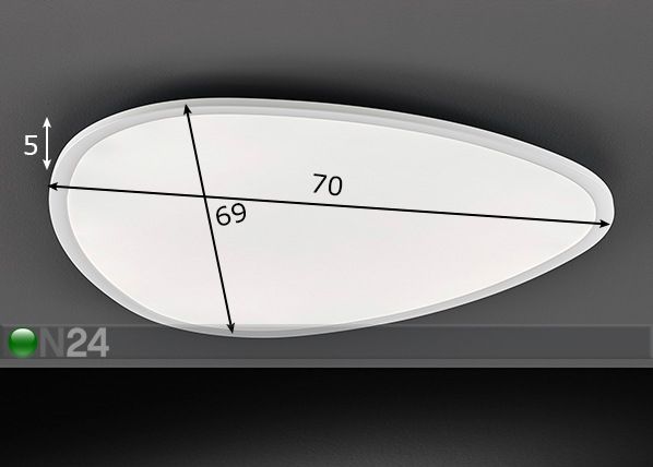 Laelamp LED Hira mõõdud