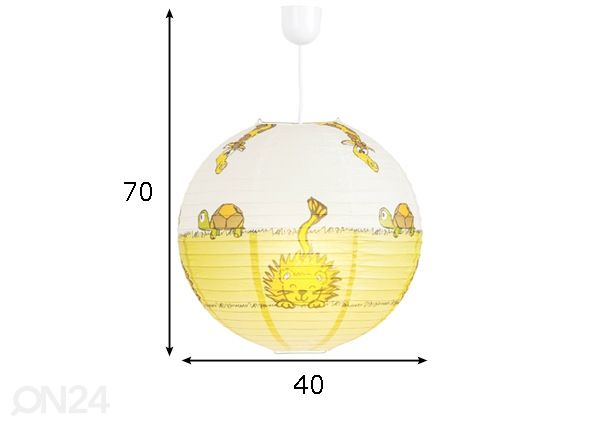 Laelamp Leon mõõdud