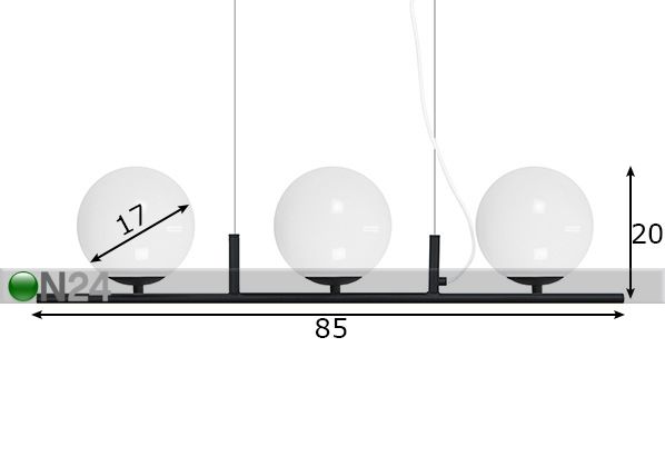 Laelamp Luna mõõdud