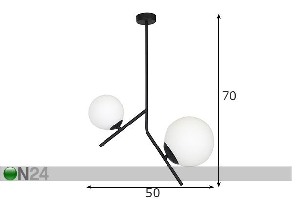 Laelamp Luna mõõdud