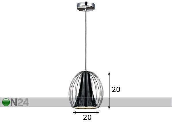 Laelamp Manhattan 20x20 cm mõõdud