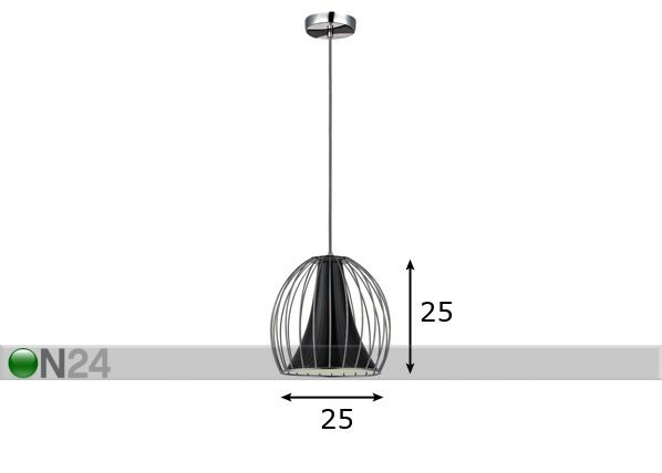 Laelamp Manhattan 25x25 cm mõõdud