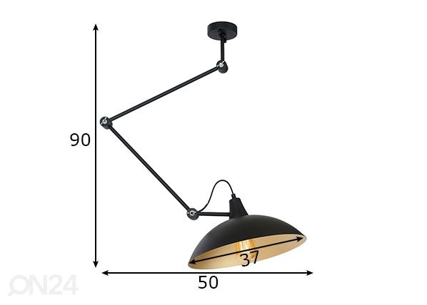 Laelamp Melos mõõdud