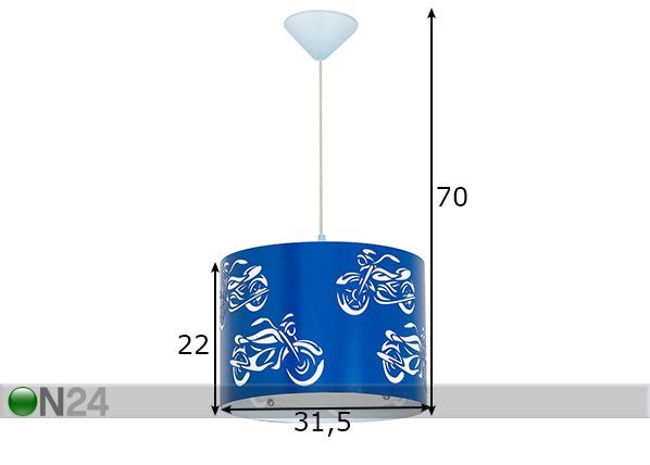 Laelamp Motor mõõdud