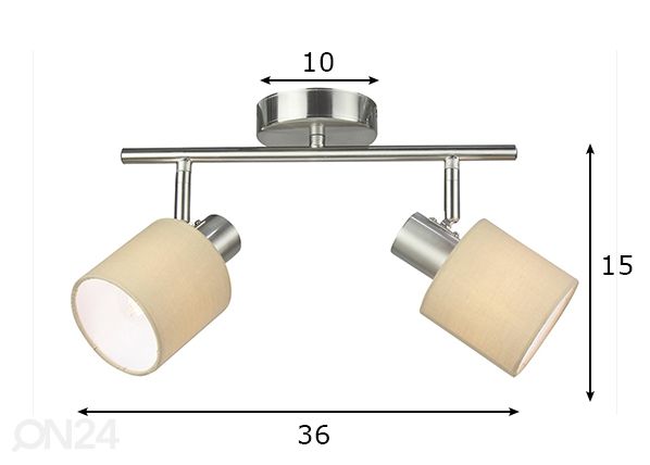 Laelamp Natina mõõdud