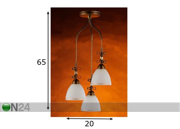 Laelamp Oliwka mõõdud