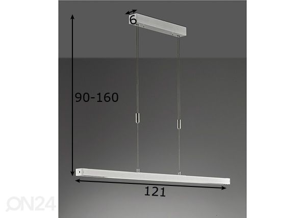 Laelamp Orell LED mõõdud