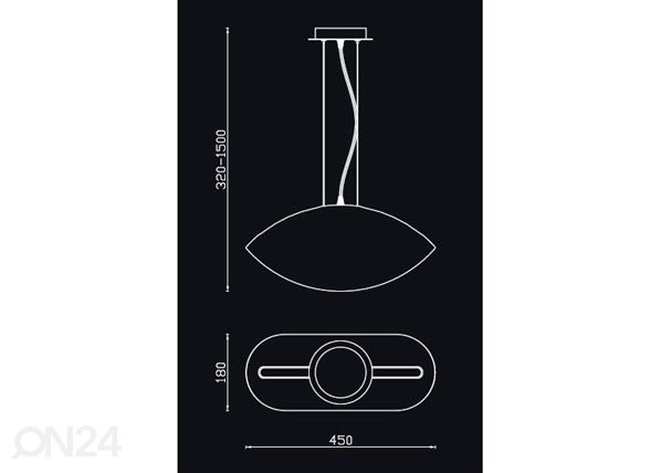 Laelamp Pasion Blanco mõõdud