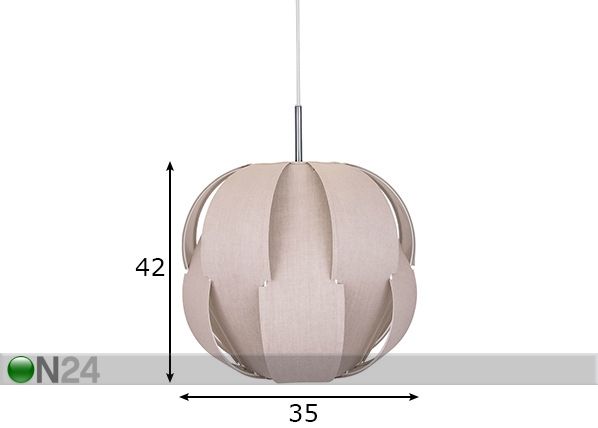 Laelamp Pavot mõõdud