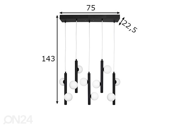 Laelamp Pearl mõõdud